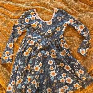 Floral Long-Sleeve Kids Dress